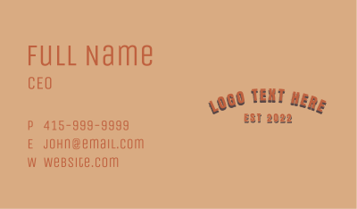 Generic Rustic Brand Wordmark Business Card Image Preview