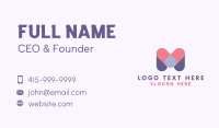Startup Technology Letter M Business Card Image Preview