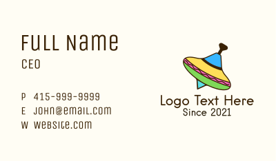 Colorful Spinning Top Business Card Image Preview