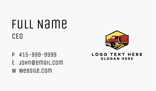 Cement Mixer Truck Business Card Design Image Preview