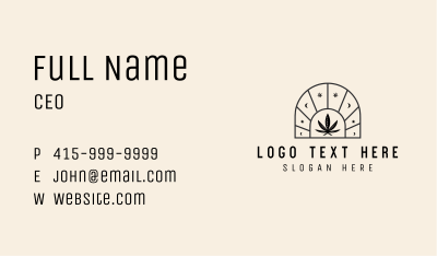Cosmic Marijuana Leaf Business Card Image Preview