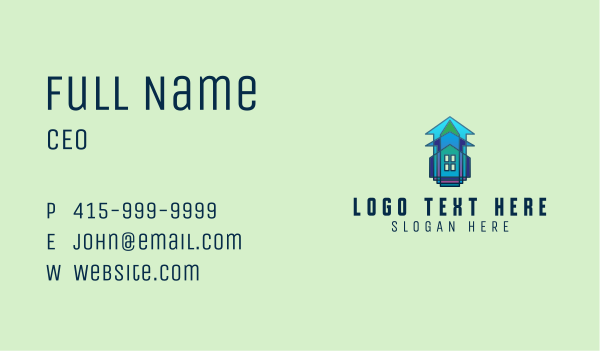 Abstract House Village Business Card Design Image Preview