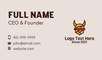 Multicolor Viking Helmet  Business Card Design