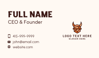 Multicolor Viking Helmet  Business Card Design