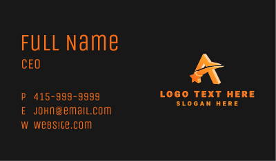 3D Star Multimedia Letter A Business Card Image Preview