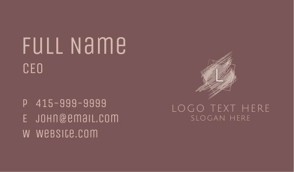 Cosmetics Boutique Frame Letter Business Card Design Image Preview