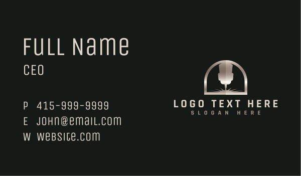 Laser Cutting Tool Business Card Design Image Preview