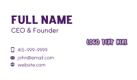 Lilac Purple Handwritten Stationery Business Card Design