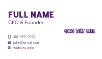 Lilac Purple Handwritten Stationery Business Card Image Preview