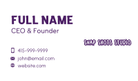 Lilac Purple Handwritten Stationery Business Card Image Preview