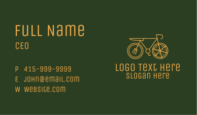 Pizza Delivery Bicycle Business Card