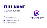 Scary Skull Glitch Business Card Image Preview