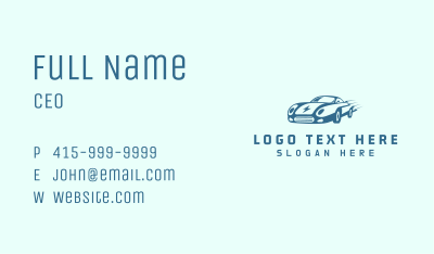 Electric Race Car Business Card Image Preview