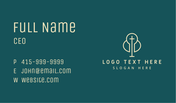 Holy Christian Cross Business Card Design Image Preview