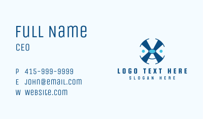 Blue Propeller Mascot Business Card Image Preview