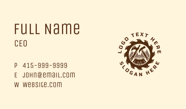 Saw Blade Woodworking Carpentry Business Card Design Image Preview