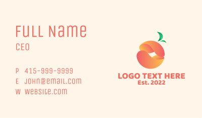 Modern Tropical Orange  Business Card Image Preview