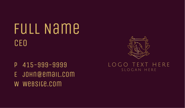 Regal Horse Stallion Business Card Design Image Preview