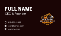 Excavator Backhoe Machine Business Card Image Preview