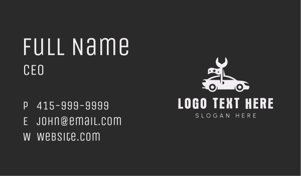 Wrench Automotive Repair Business Card Design Image Preview