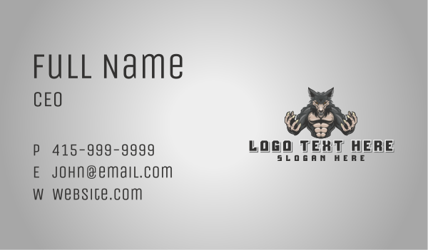 Mythical Creature Werewolf Business Card Design Image Preview