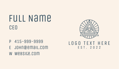 Pyramid Eye Fortune Telling Business Card Image Preview
