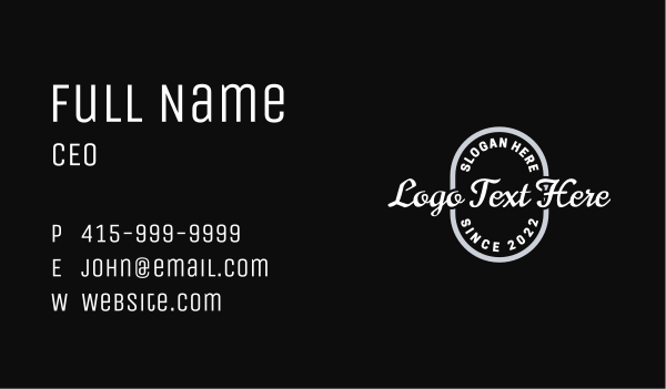 White Firm Wordmark Business Card Design Image Preview