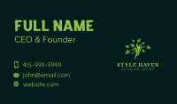 Green Natural Wellness Tree Business Card Image Preview