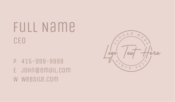 Classic Cursive Wordmark Business Card Design Image Preview