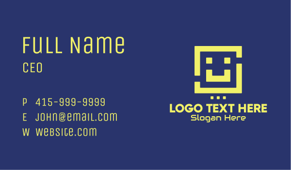 Retro Game Smile  Business Card Design Image Preview