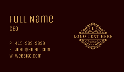 Luxury Boutique Hotel Business Card Image Preview