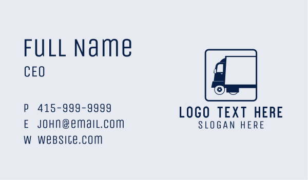 Transport Logistics Truck Business Card Design Image Preview