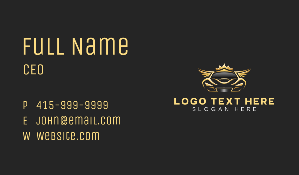 Expensive Crown Automotive Business Card Design Image Preview