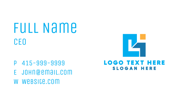 Techy LI Business Card Design Image Preview