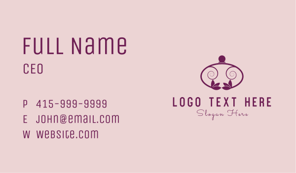 Ornamental Perfume Scent Business Card Design Image Preview