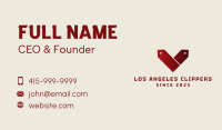 Red Coupon Letter V Business Card Image Preview