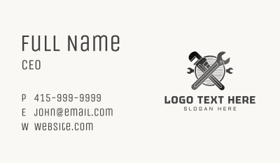 Gradient Wrench Plumbing Business Card Image Preview