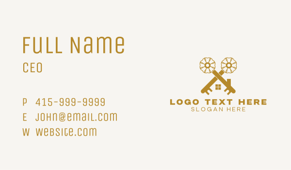 Security Key House Business Card Design Image Preview