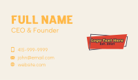 Fun Retro Wordmark  Business Card Image Preview