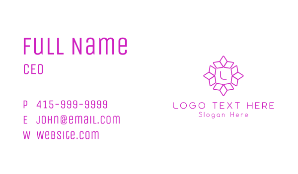 Wellness Flower Letter Business Card Design Image Preview