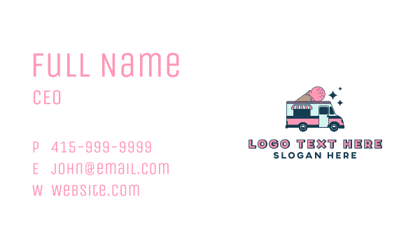 Ice Cream Truck Business Card Design Image Preview