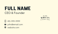 Black Vintage Wordmark Business Card Image Preview
