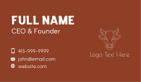 Geometric Cow Head Line Business Card Image Preview