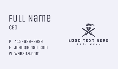 Ninja Samurai Sword Business Card Image Preview