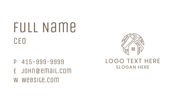 Home Improvement Construction Tools Business Card Design Image Preview