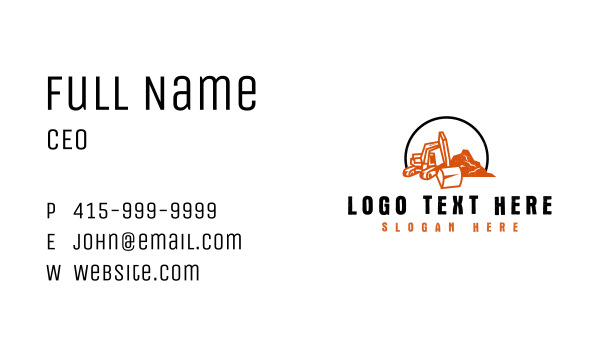 Mining Machinery Backhoe Business Card Design Image Preview