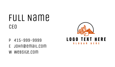 Mining Machinery Backhoe Business Card Image Preview