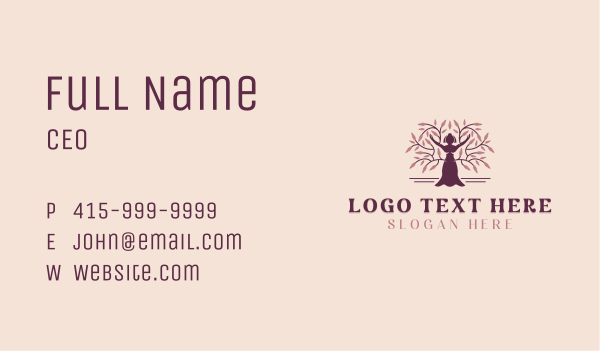 Woman Tree Wellness Business Card Design Image Preview