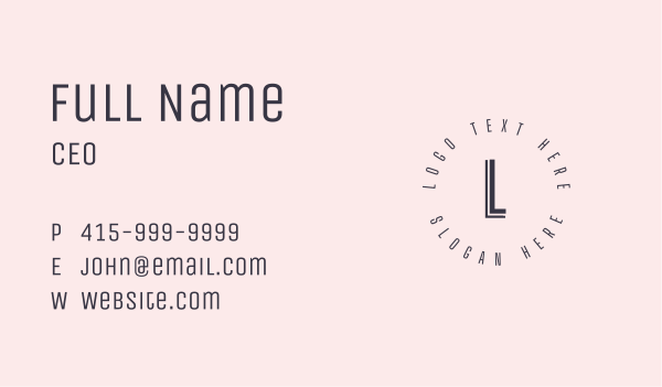 Jewelry Boutique Lettermark Business Card Design Image Preview
