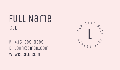 Jewelry Boutique Lettermark Business Card Image Preview